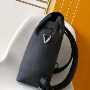 Alternative view of P1020 - LTouch Cowhide Leather - Cowhide Leather Trim - Metal Hardware - Front Pocket - Hook Closure - Main Compartment with Locking Buckle - Zippered Interior Pocket - Shoulder Strap: Non-Removable, Adjustable - Handle: Single Handle - Made in France, Spain, Italy, or the USA